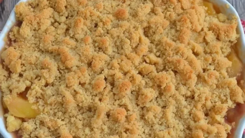 Crumble rhubarbe pommes facile : recette croustillante et réconfortante