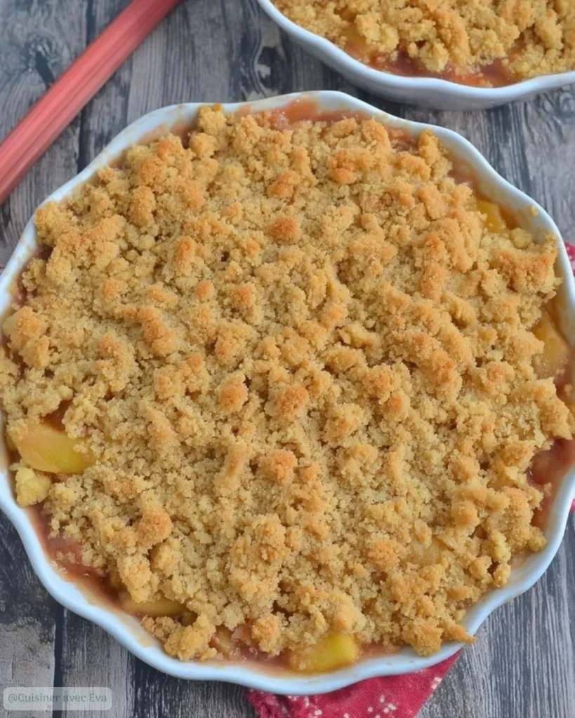 Crumble rhubarbe pommes facile