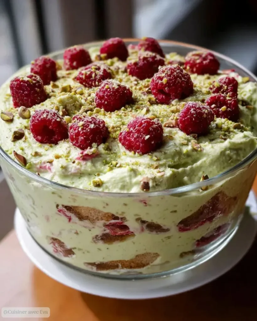 Tiramisu pistache framboise