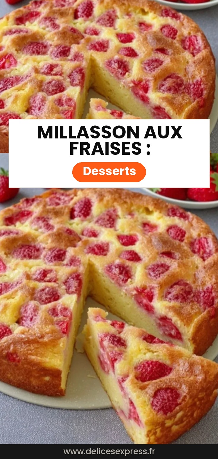 Millasson aux fraises : recette facile, fondante et fruitée