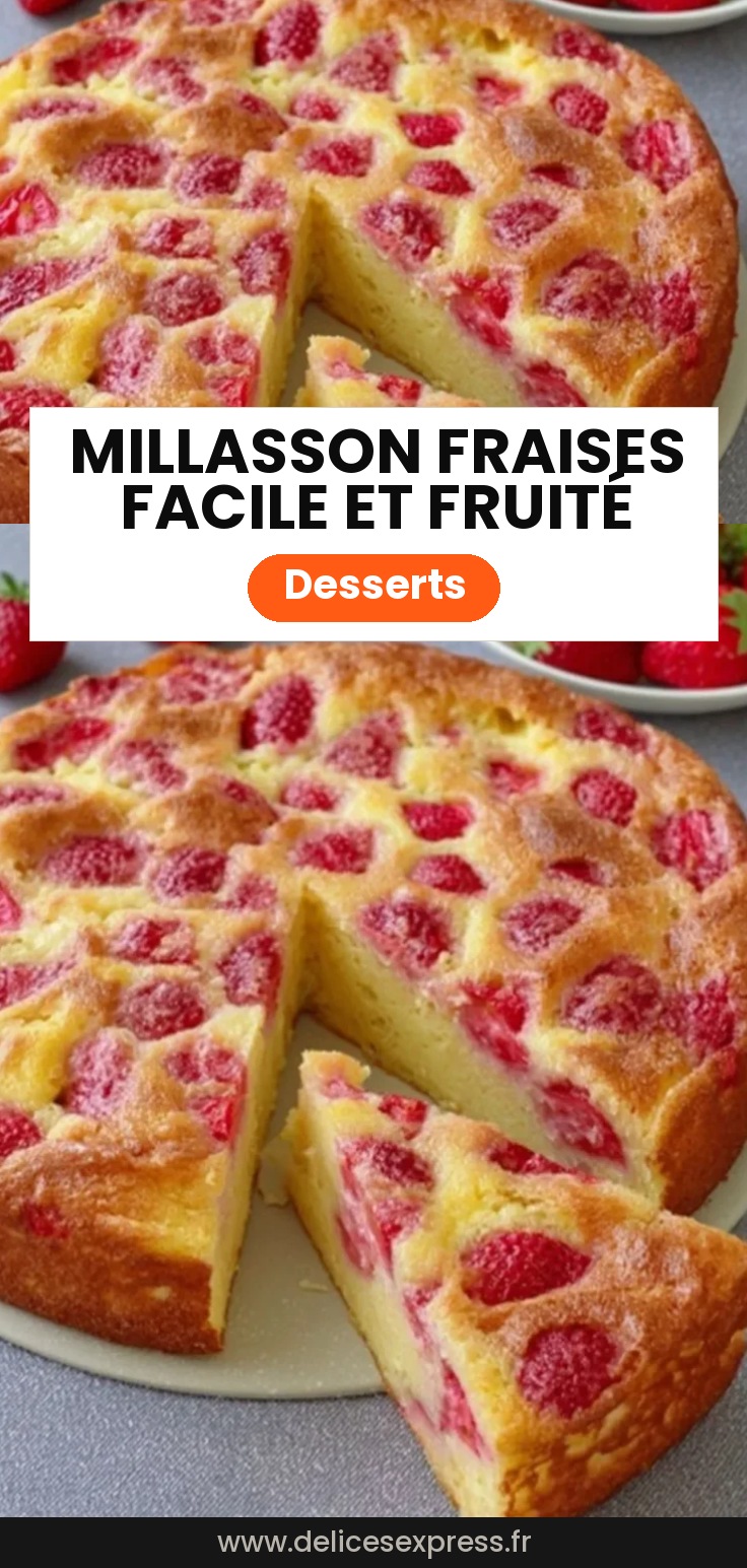 Millasson aux fraises : recette facile, fondante et fruitée