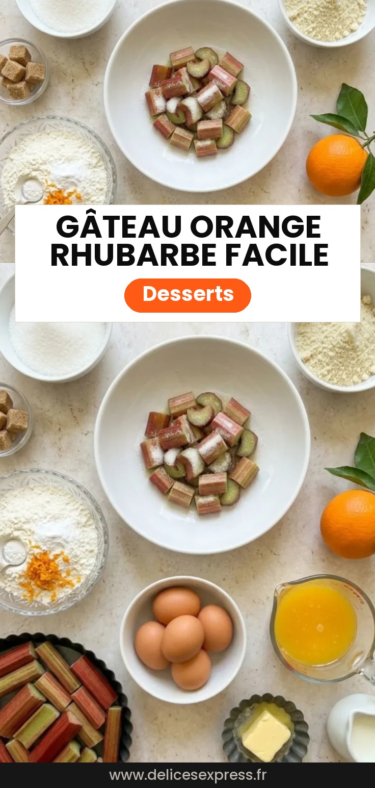 Cake à l’Orange et à la Rhubarbe : la recette moelleuse et facile