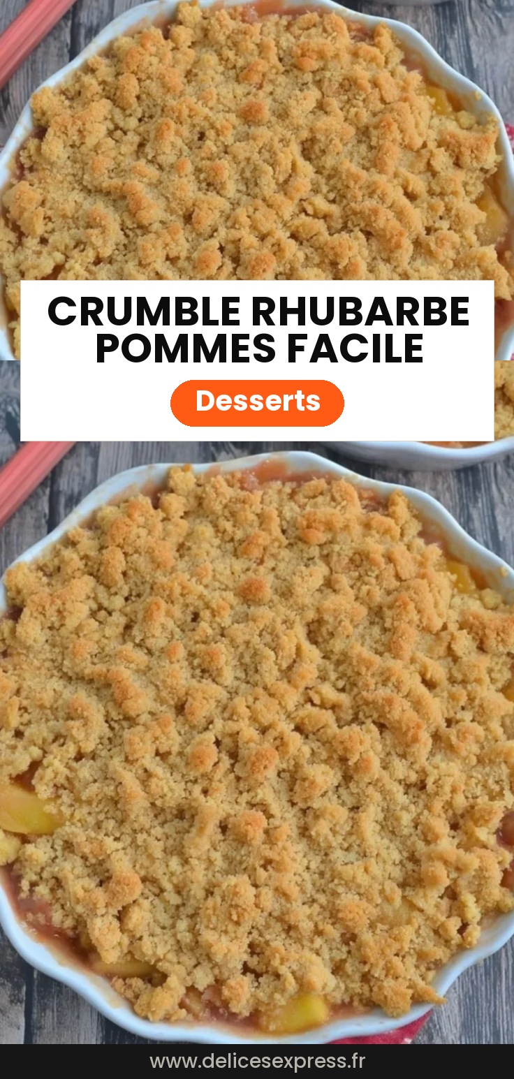 Crumble rhubarbe pommes facile : recette croustillante et réconfortante